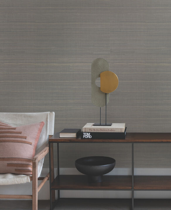 Abaca Weave Blue Wallpaper