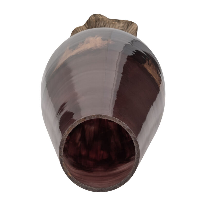 Glass, 19" Vase W/ Leaf Base image number 5