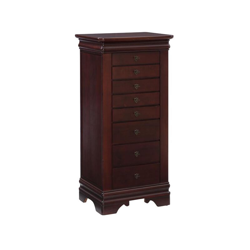 Powell Louis Philippe Marquis Cherry Jewelry Armoire