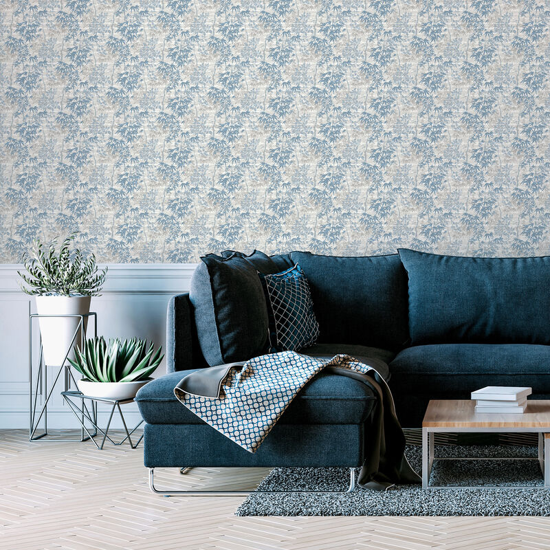 Elinore Blue Bamboo Trail Wallpaper image number 4