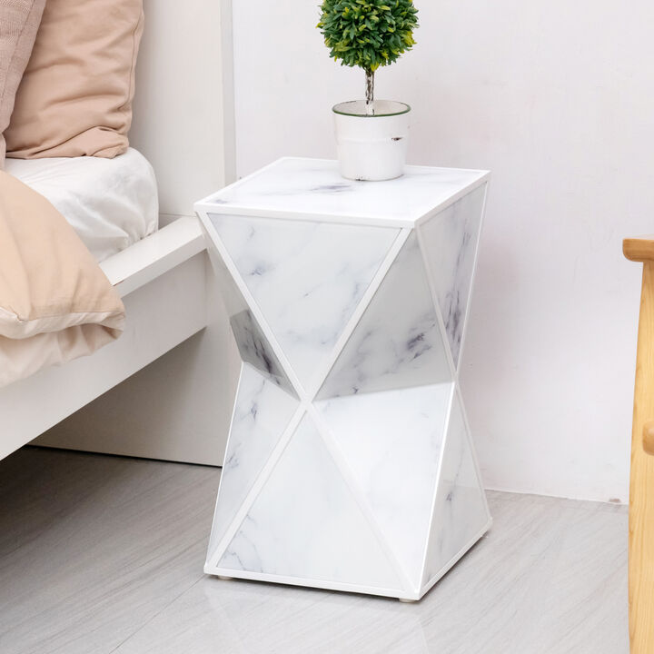 Geometry End Table, Marble Table