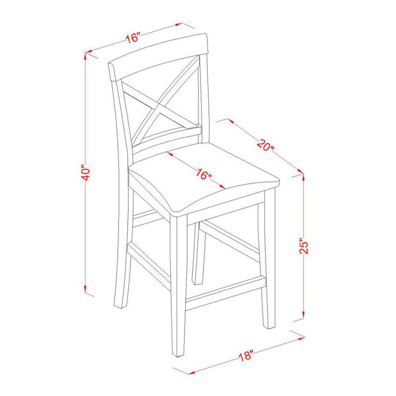 5 Pc Counter height Table-counter height Table and 4 Kitchen counter Chairs