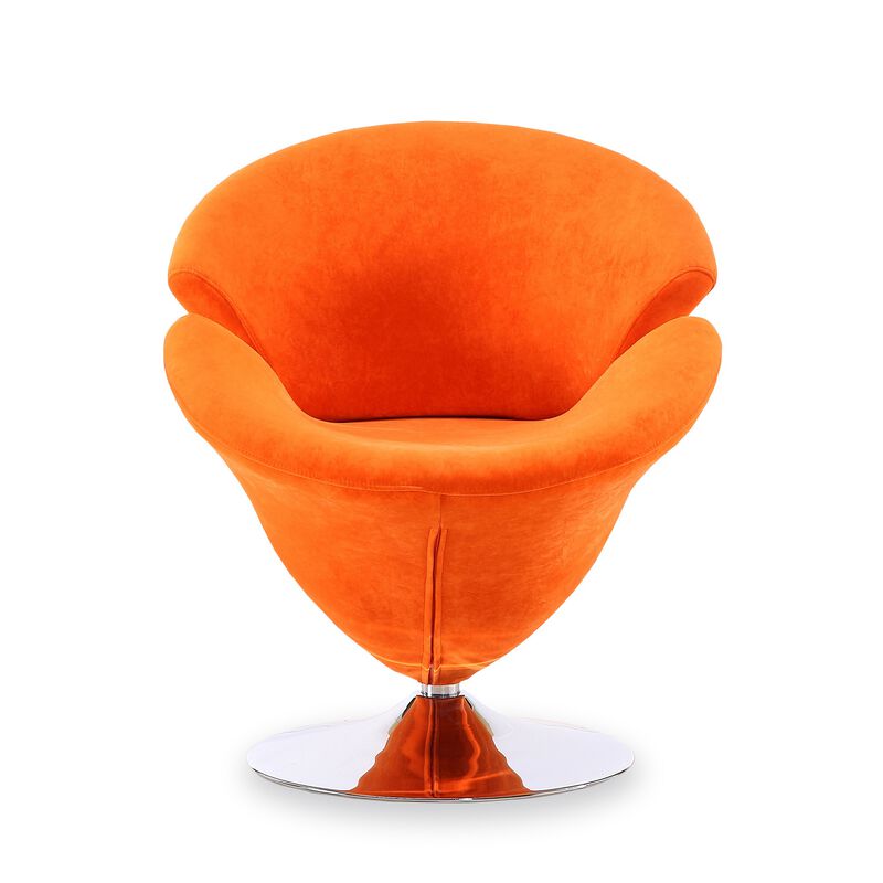 Tulip Orange Swivel Accent Chairs (Set of 2)