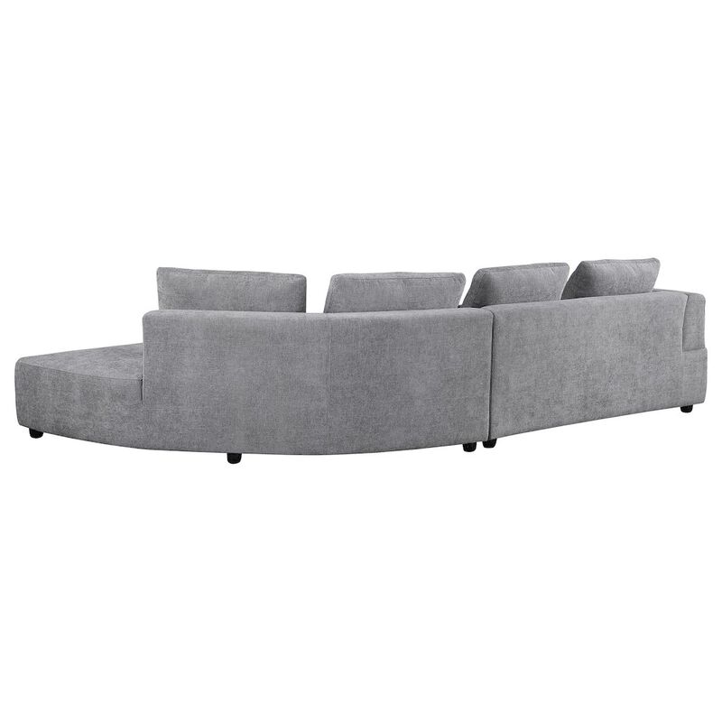 Coaster Co. of America Toscano 134-inch Upholstered Sectional Sofa Grey image number 5