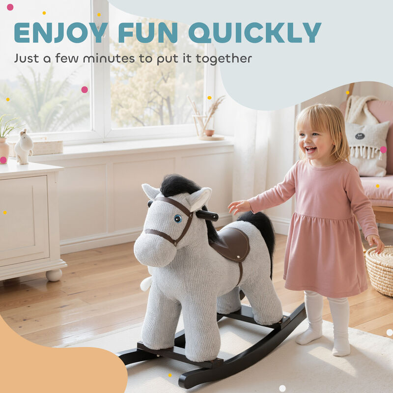 BreeBe Soft Plush Rocking Horse for Kids (2&ndash;5 Years) image number 7