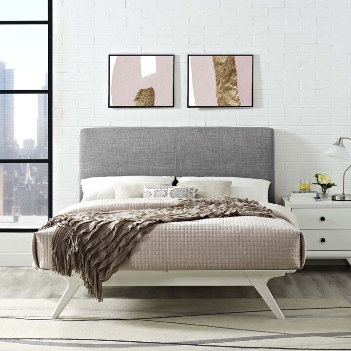 Modway - Tracy King Bed White Gray
