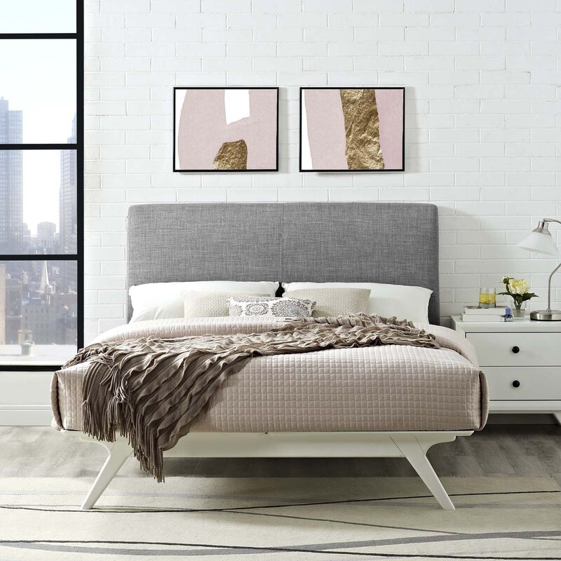 Modway - Tracy King Bed White Gray image number 1