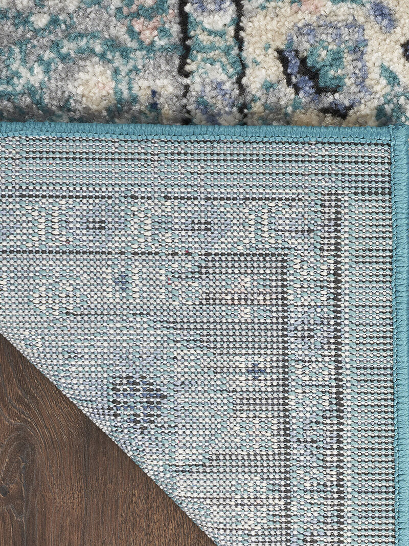 Passion PSN03 Turquoise/Gray 5'3" x 7'3" Rug image number 1
