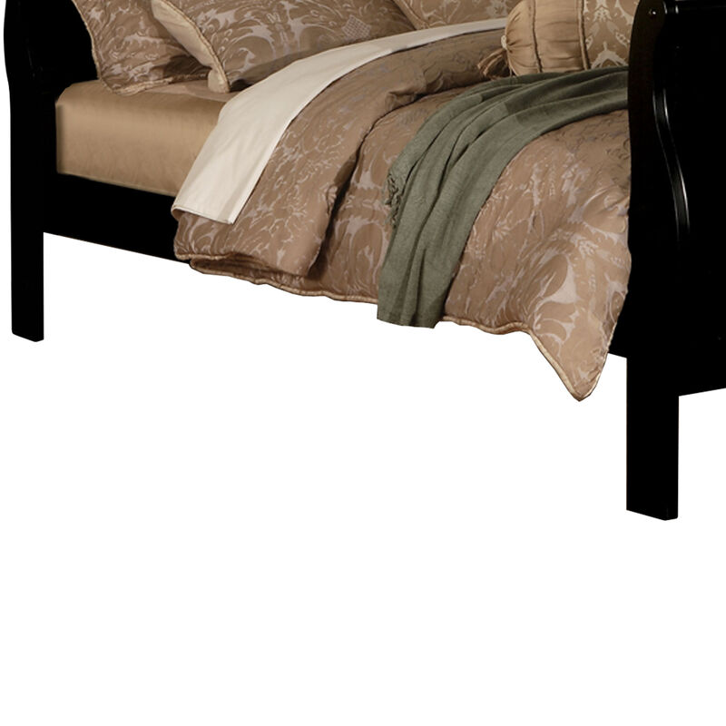 Louis Philippe III Queen Bed, Black