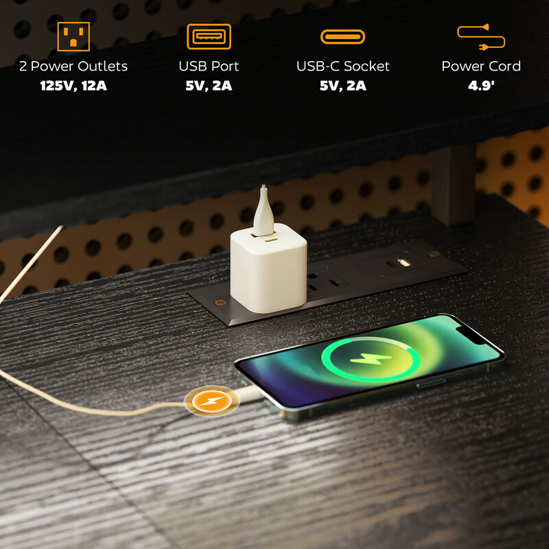 Modern Computer Desk &ndash; Spacious, Ergonomic Design with Storage for Home Office