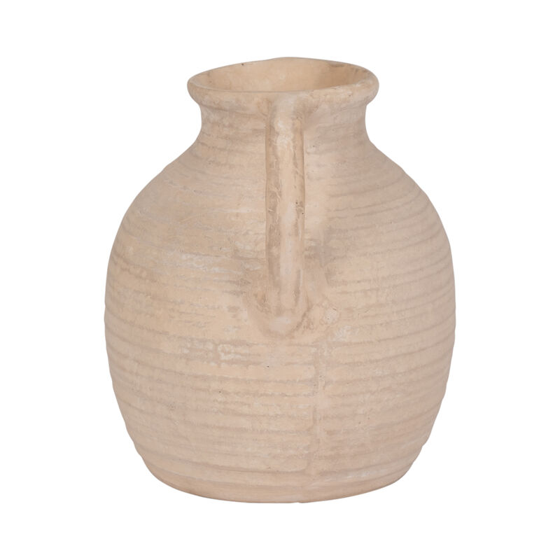 Paper Mache, 10" Pitcher, Ivory image number 3