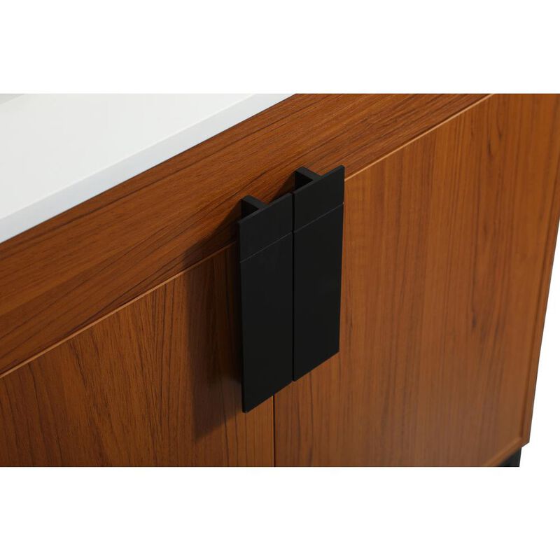 Elegant Kitchen and Bath 30 inch Single bathroom vanity in teak