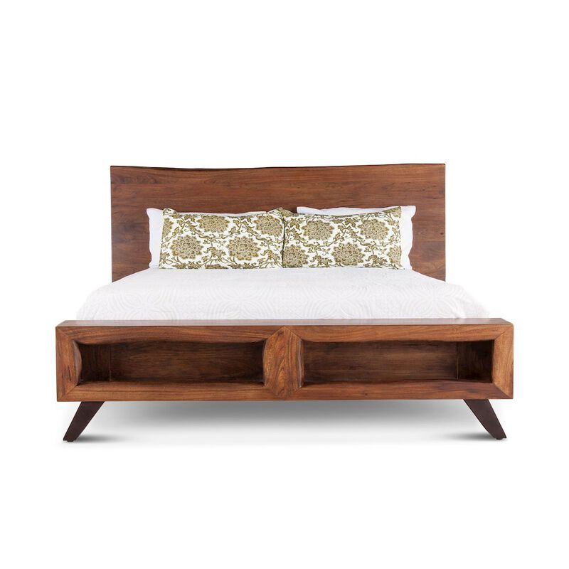 World Interiors Nottingham-King Bed Mid-Century Brown th image number 0