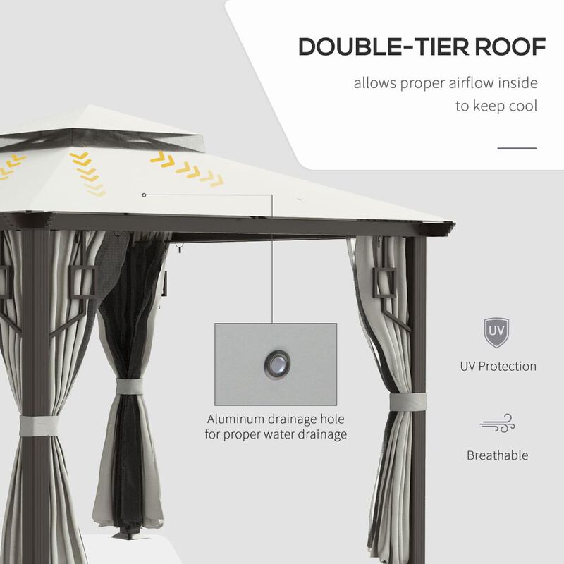 Hivvago 10' x 10' Mesh-Sided Outdoor Gazebo image number 3