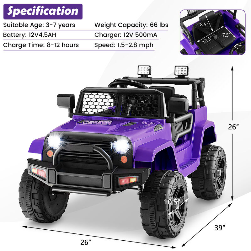 Kids 12V Electric Ride On Truck image number 2
