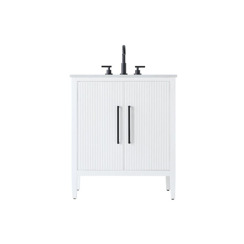 Elegant Kitchen and Bath 30 inch Single Bathroom Vanity in White