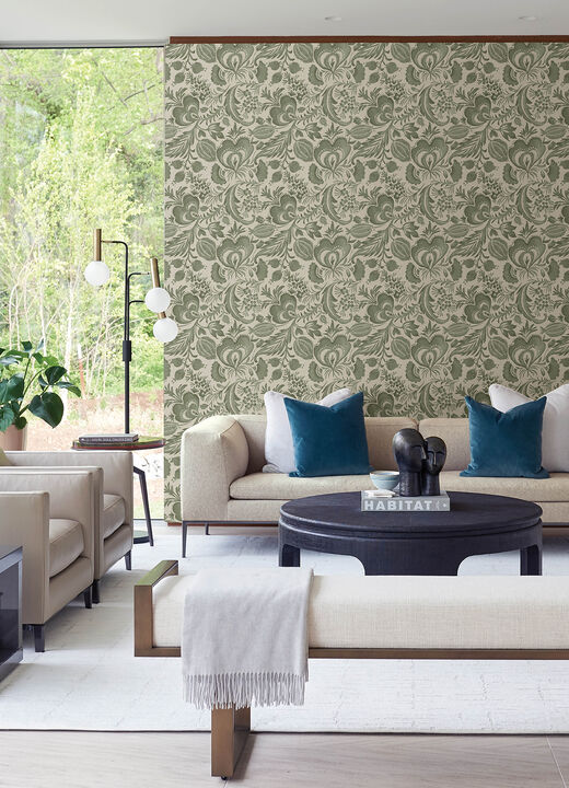 Culver Moss Jacobean Wallpaper