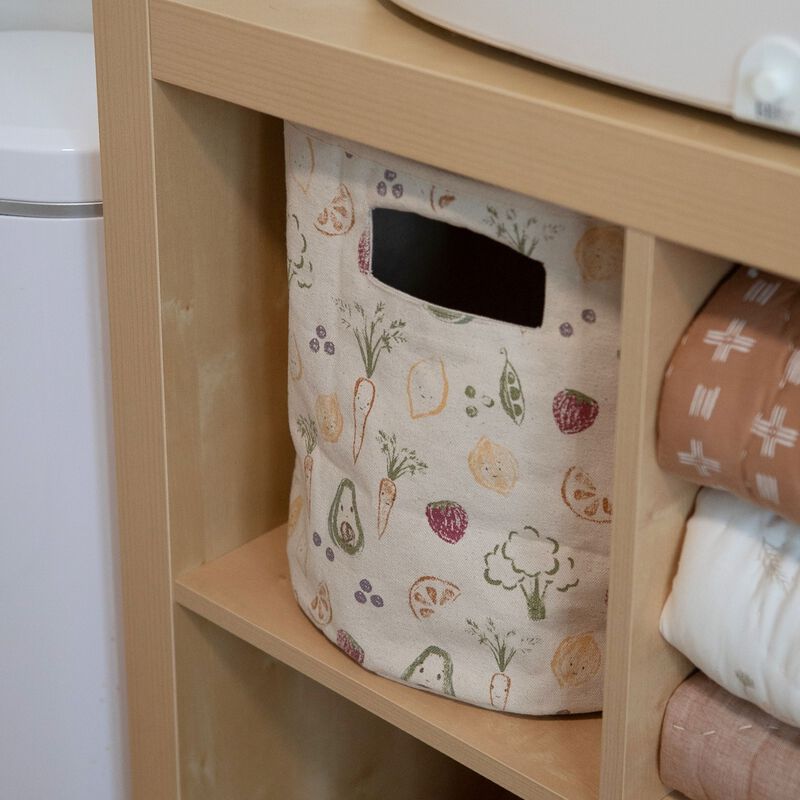 Clementine Fruits & Veggies Canvas Storage Bin image number 6