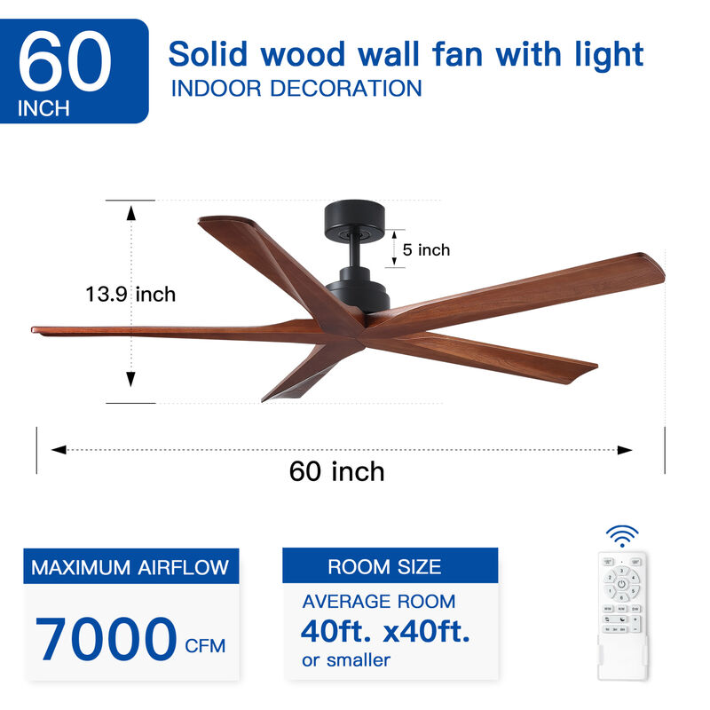 ELEMENT ACE Low Profile Reversible Ceiling Fan with Remote Control Quiet Operation Energy Efficient DC Motor 6 Adjustable Speeds Ideal for Medium Sized Rooms Year Round Use image number 2