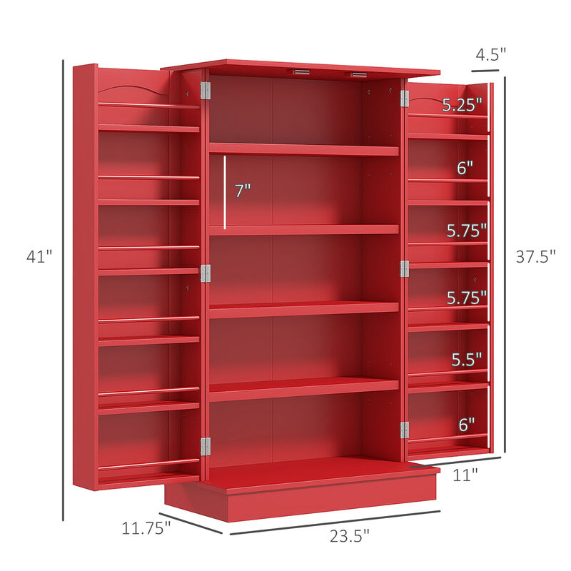 Hivvago Freestanding Kitchen Storage Cabinet with 5-Tier Shelving image number 2