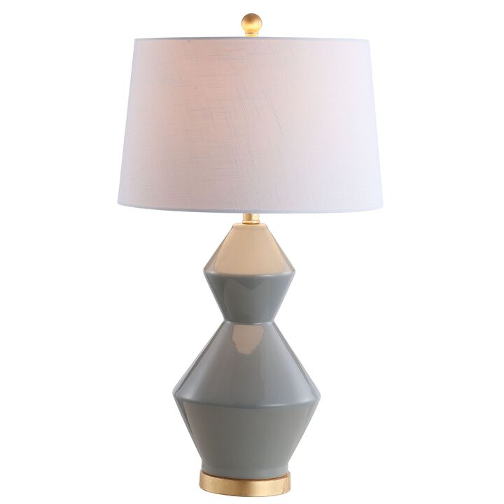 Alba Geometric Ceramicmetal LED Table Lamp