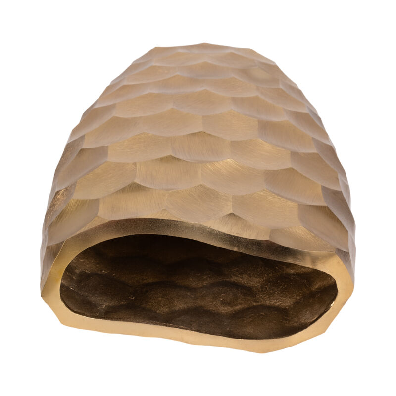 Metal 24" Honeycomb Vase, Gold image number 5
