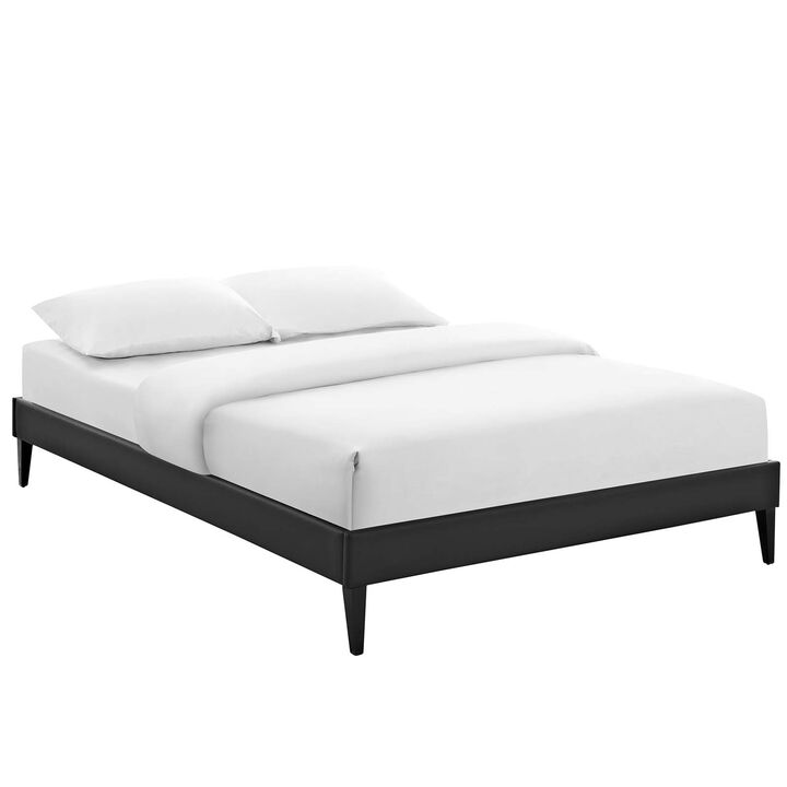 Modway - Tessie Full Vinyl Bed Frame with Squared Tapered Legs Black