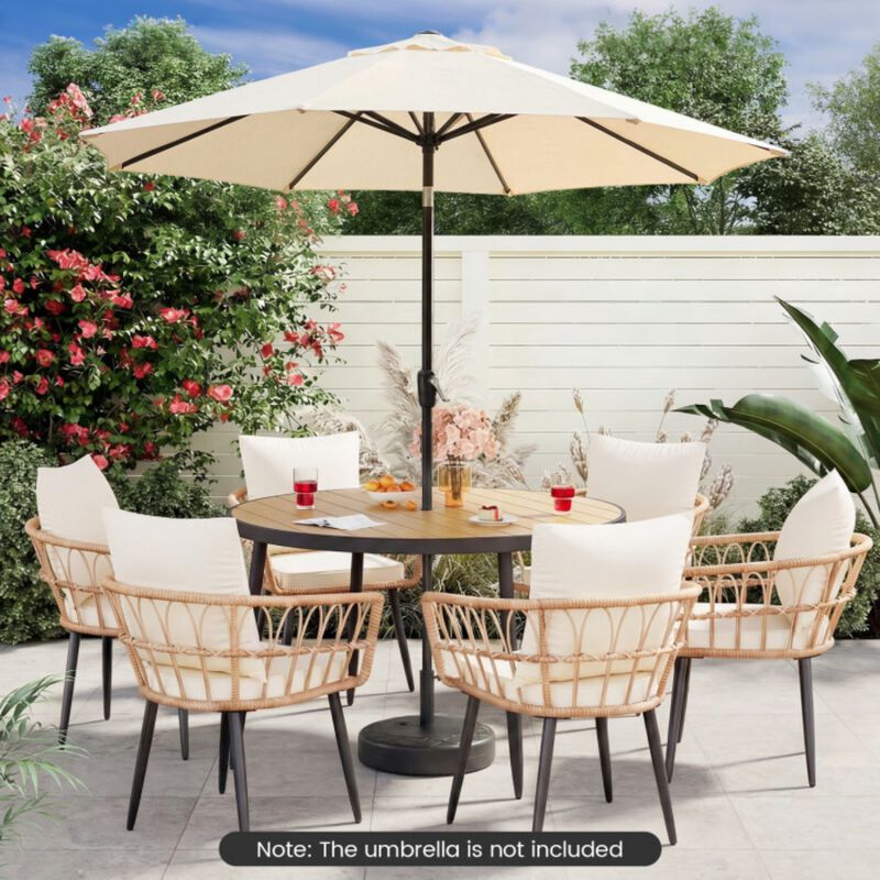 Fillable Umbrella Base 90 LBS Heavy Duty Sand Filled Round Market Umbrella Stand image number 8