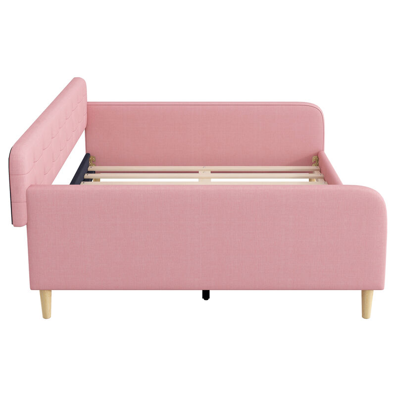 Merax Twin Size Upholstered Daybed with 4 Support Legs image number 4