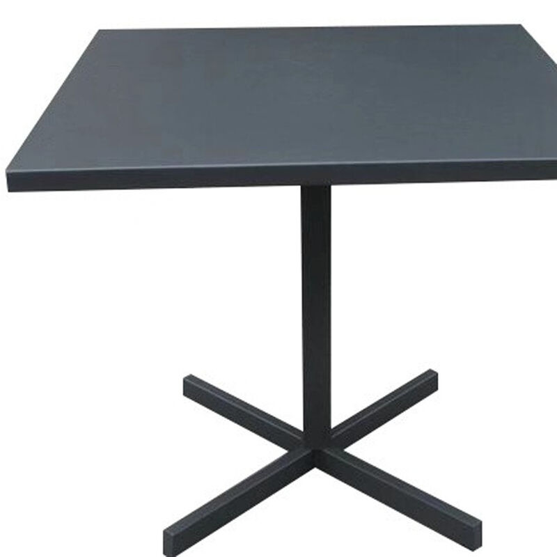 Square Aluminum Pedestal Dining Table with Sturdy Base for Kitchen or Dining Room