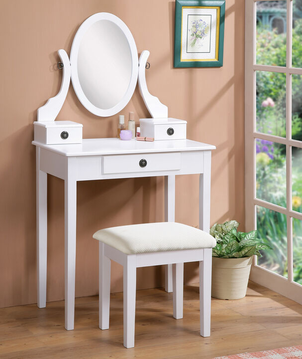Kippef Makeup Vanity Table and Stool Set