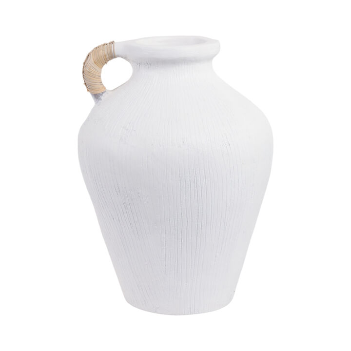 17" Textured Terracotta Vase