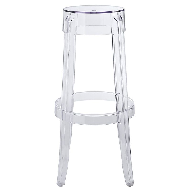 Modway Casper Bar Stool, Clear, Set of 2