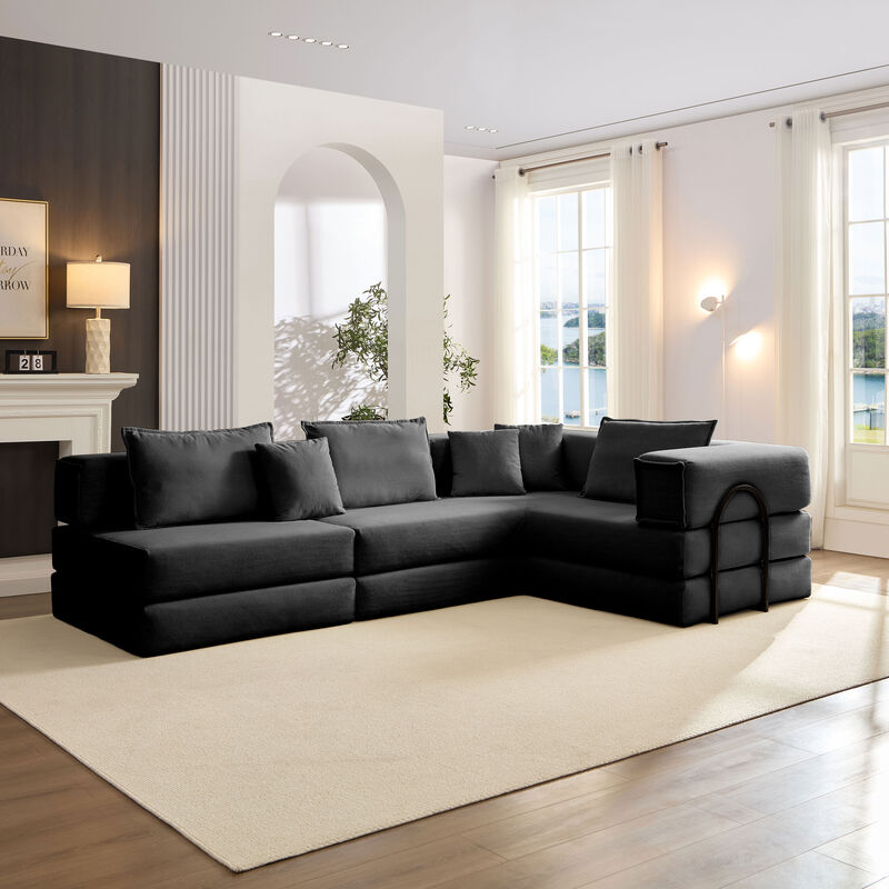 Merax Oversized Upholstered Sectional Sofa Couch Set