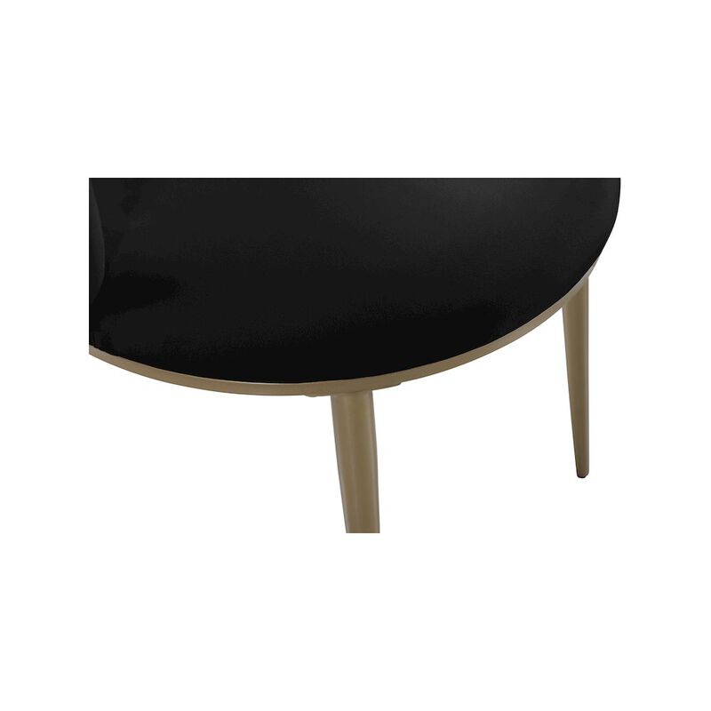 Meridian Furniture Skylar Black Velvet Dining Chair, Set of 2