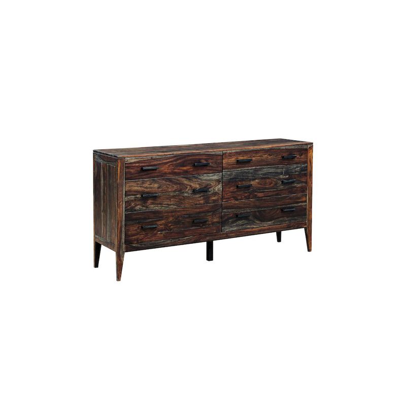 Porter Designs Fall River Solid Sheesham Wood Dresser, Gray image number 0