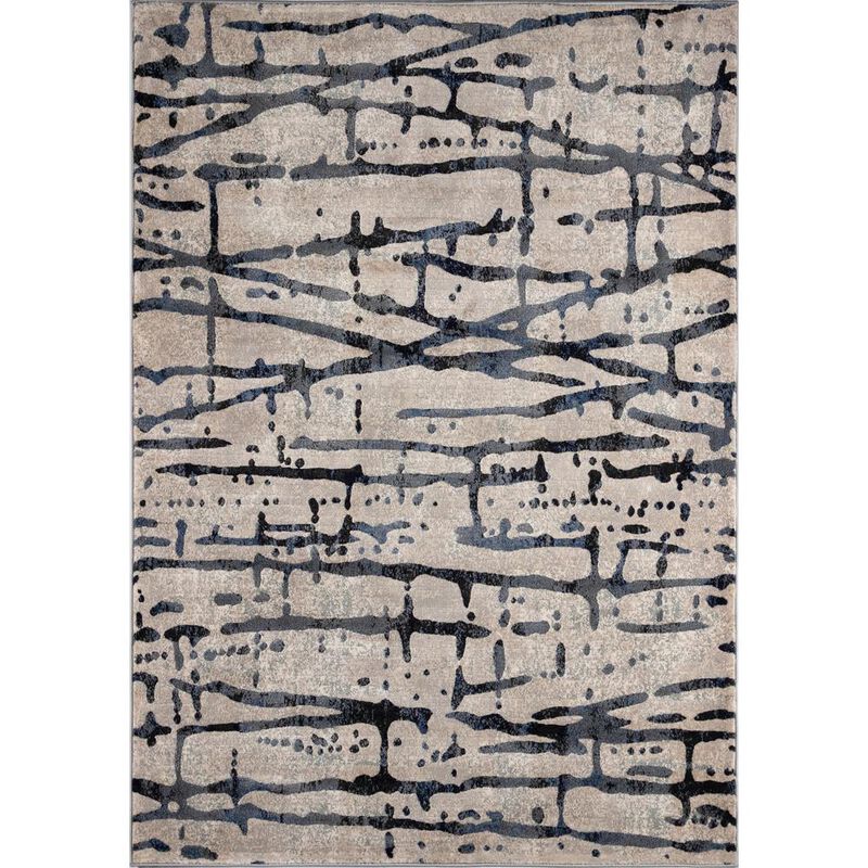 Momeni Contemporary Rectangle Area Rug, Grey, 3'11 X 5'7