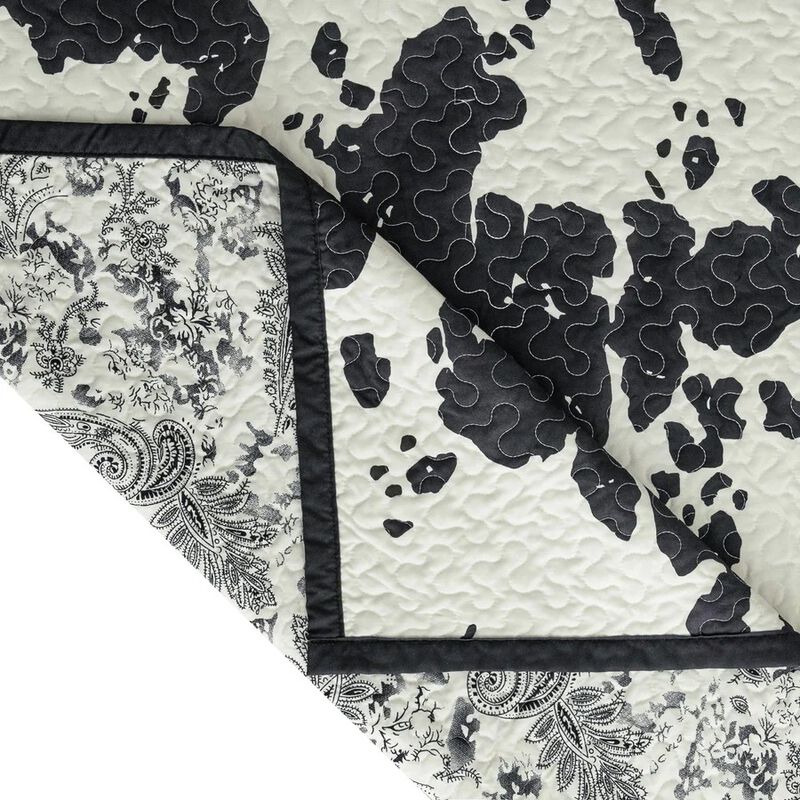 Clara Cowhide Twin Reversible Quilt Set image number 3