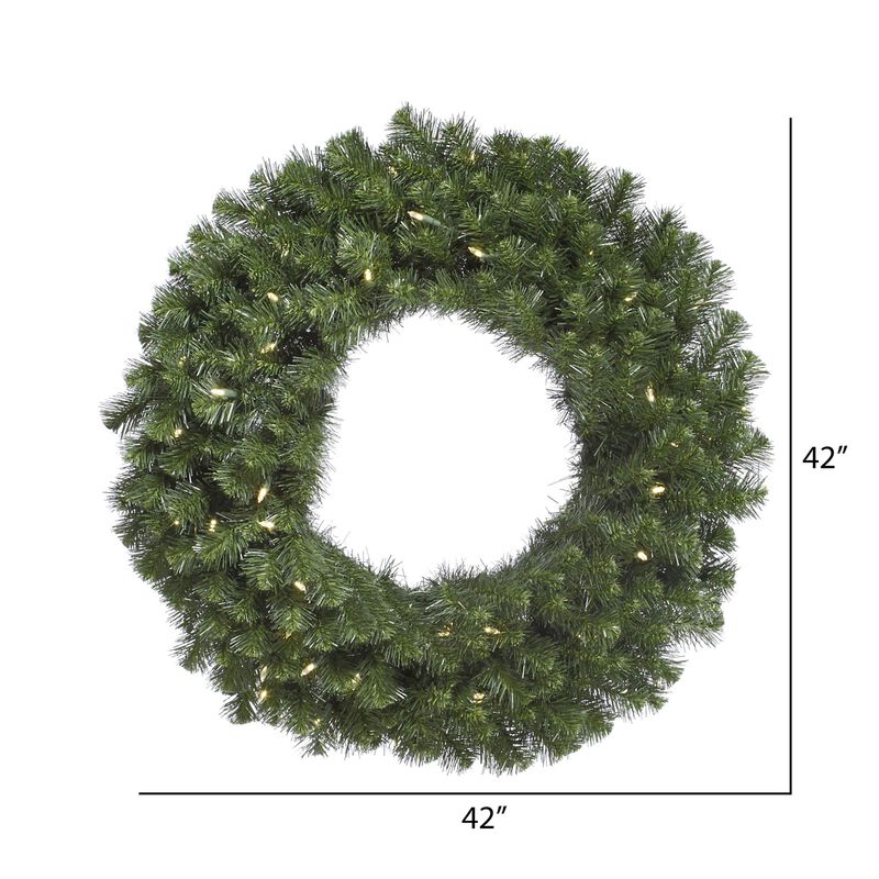 Vickerman Pre-Lit Douglas Fir Wreath with 100 Warm White Italian LED Lights, 42-Inch, Green, A808842LED image number 1