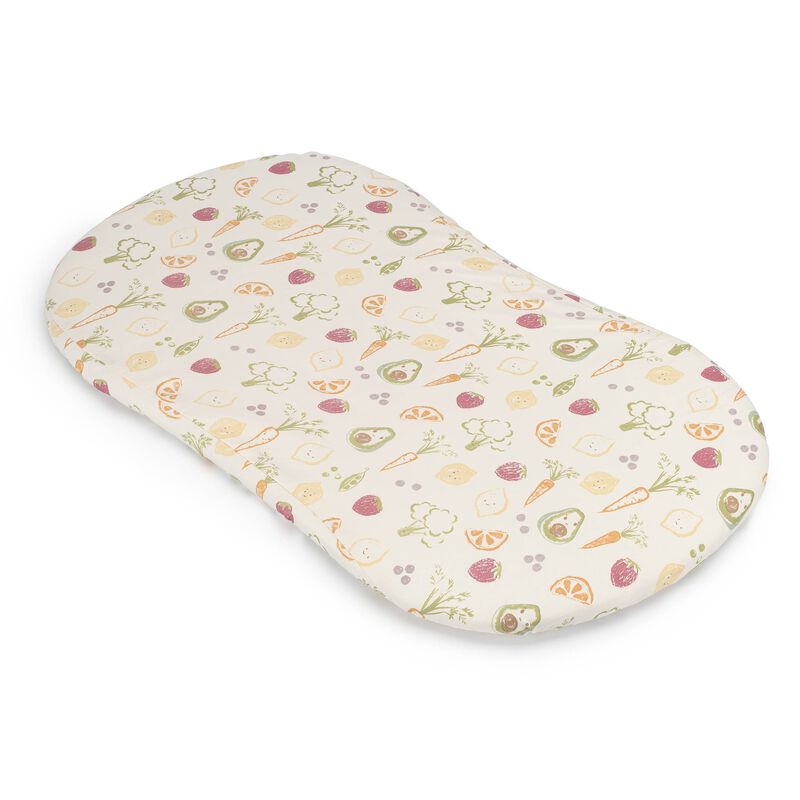 Clementine Fruits & Veggies Cotton Bassinet Sheet image number 2
