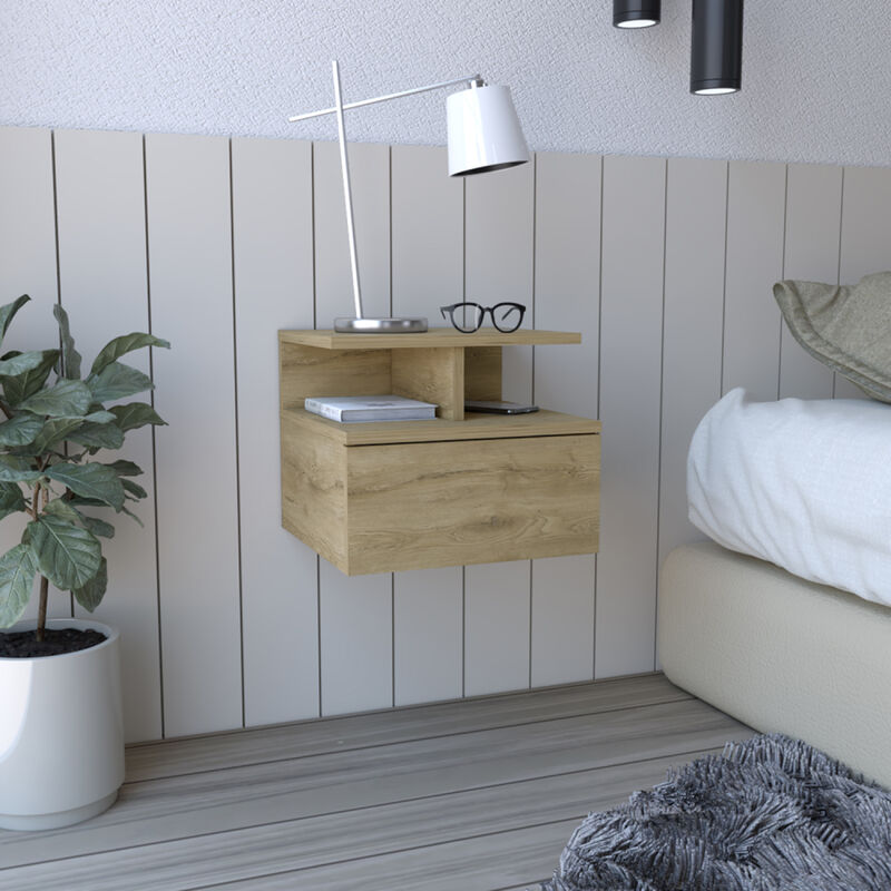 Streamdale Floating Nightstand Flopini, One Drawer, Macadamia Finish image number 7