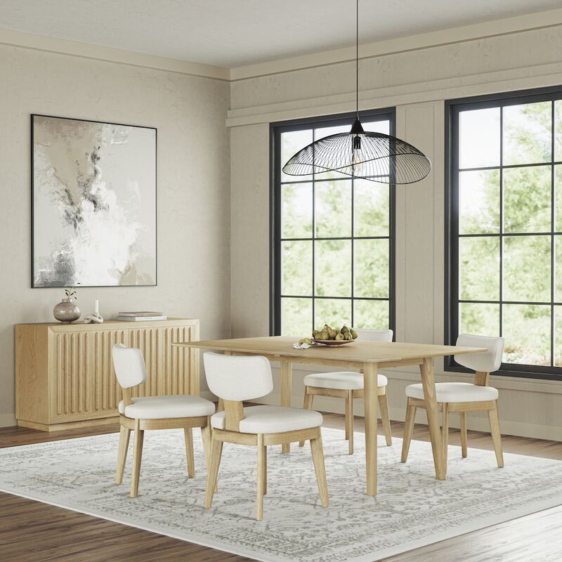 Jofran Bowie 66 Harvest Mid-Century Modern Drop-Leaf Dining Table