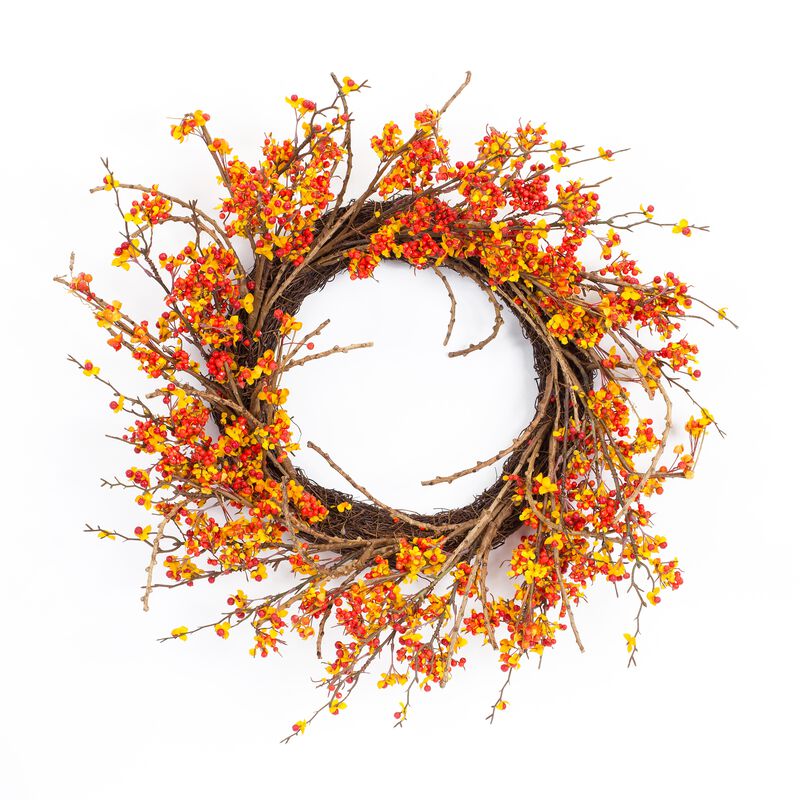 Bittersweet Wreath for Fall, Autumn, or Seasonal Home D&eacute;cor image number 0