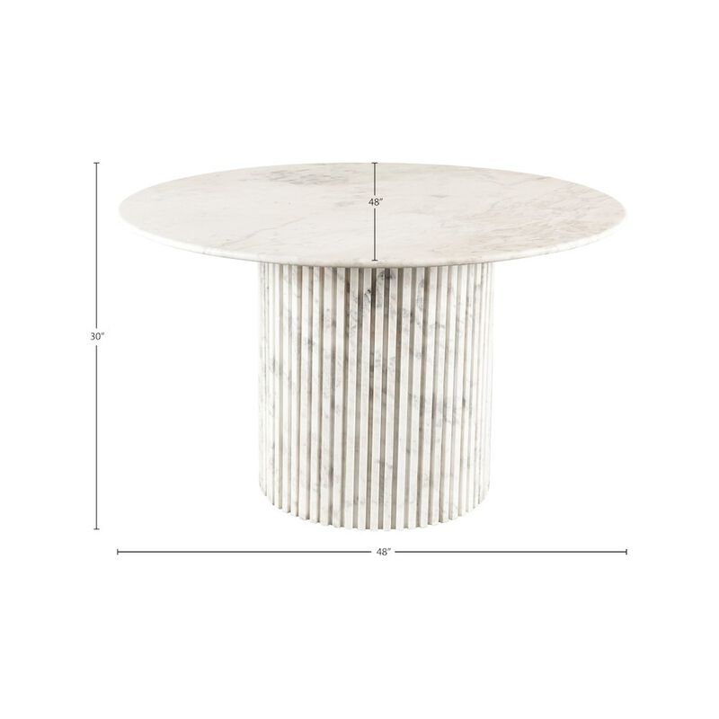 Meridian Furniture Genoa White Dining Table