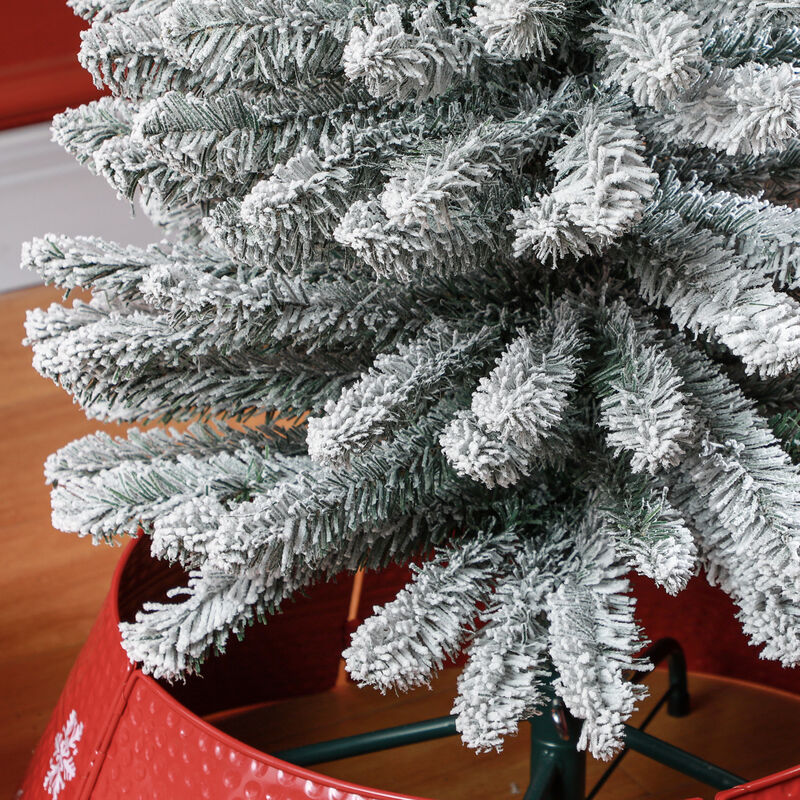 BreeBe 5ft Artificial Pencil Christmas Tree with Metal Base image number 7