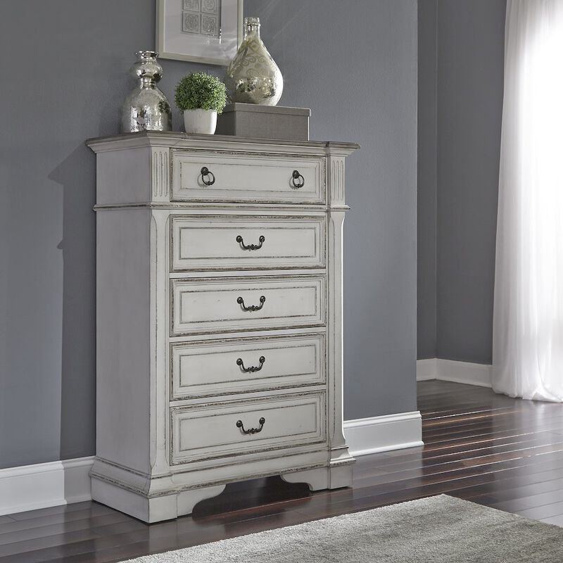 Liberty Furniture Abbey Park King California Sleigh Bed, Dresser & Mirror, Chest, Night Stand image number 2