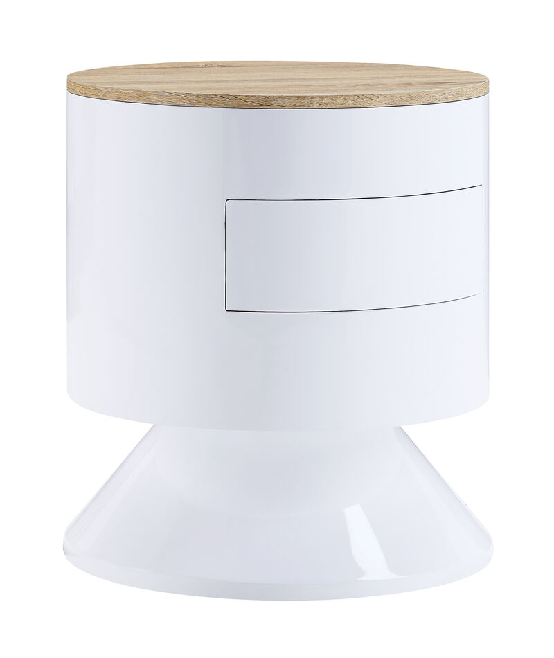 ACME Otith Accent Table, White High Gloss