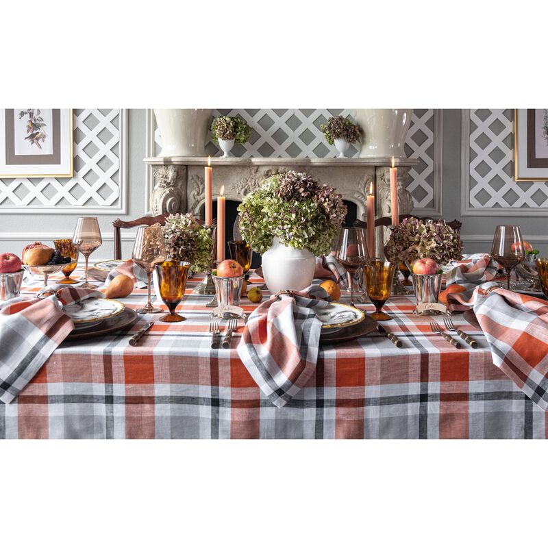 Christmas Linen Tablecloth - Fall Buffalo Check, Solino Home
