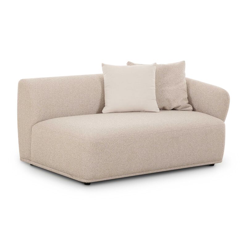 Sylvie Cream Boucle Right Arm Chair 2-Seater image number 1