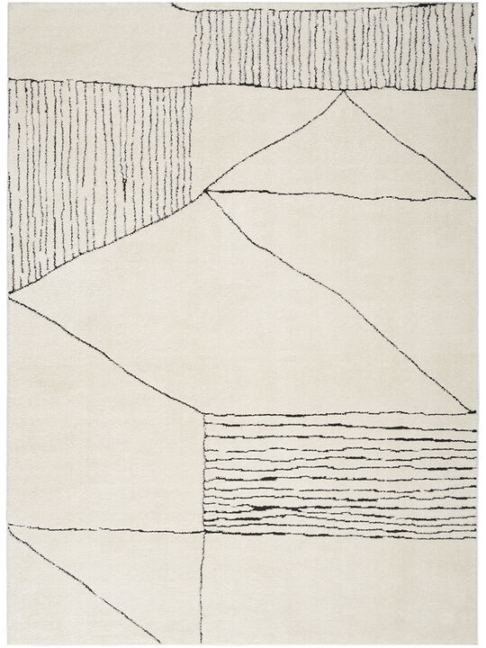 Modern Comfort MNC02 Ivory/Black 7'10" x 9'10" Rug